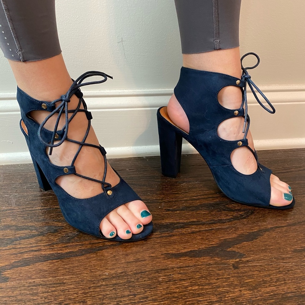 shu shop lace up heels
